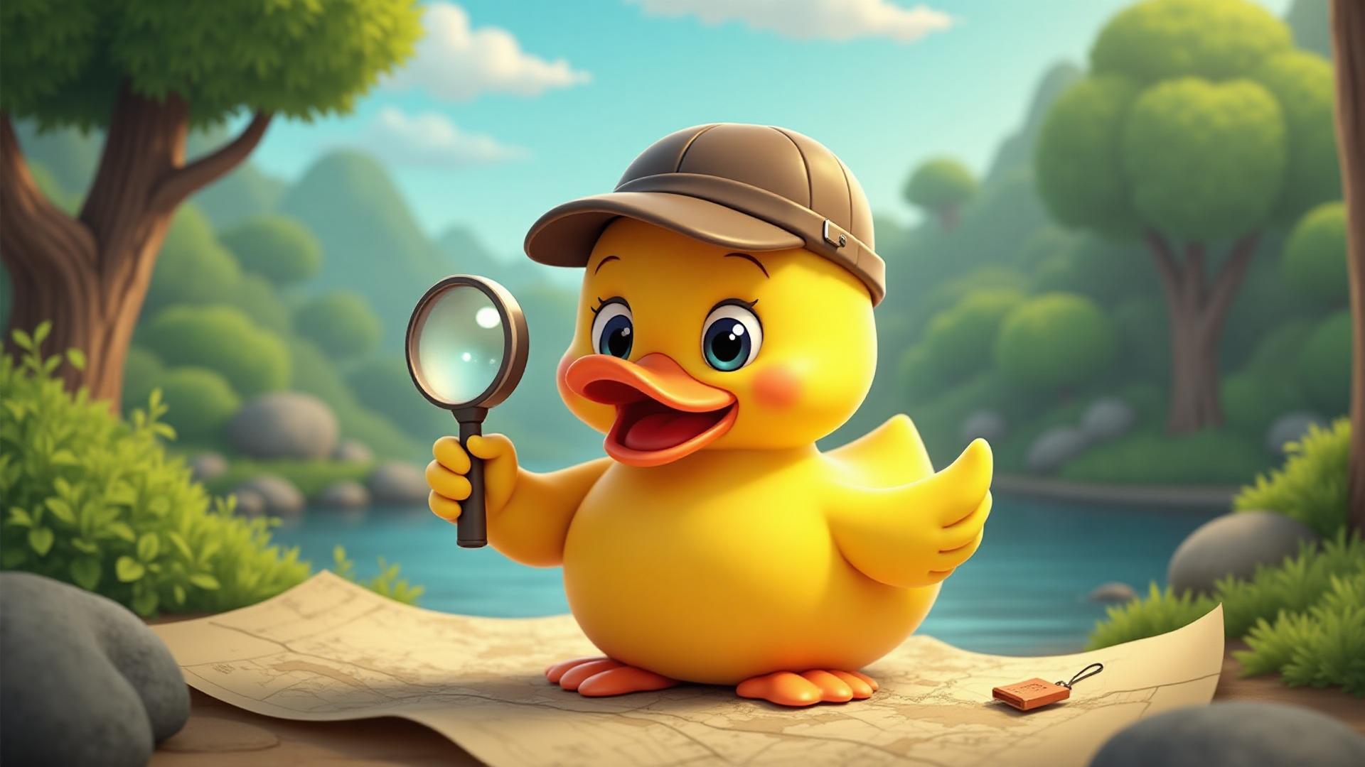 Duck detective ready for adventure